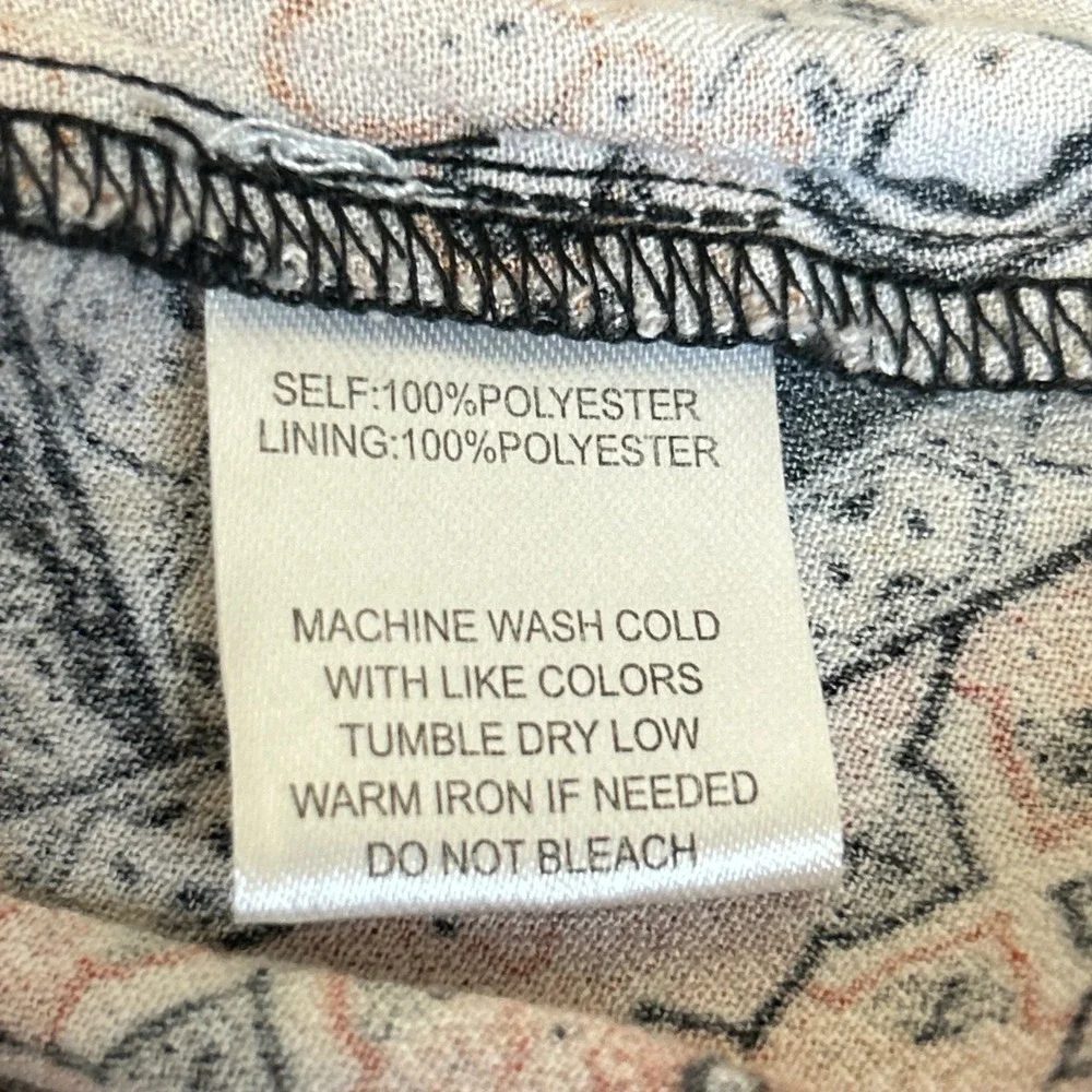 Indigo Rose Size L Skirt‎ Pink Black Patchwork Floral Paisley Midi Boho Cottage